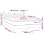 Cama box spring con colchón tela gris claro 140x200 cm de vidaXL, Camas y somieres - Ref: Foro24-3126485, Precio: 444,98 €, D...