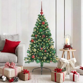Árbol de Navidad Artificial Preiluminado Verde 150 cm PVC en Decoración Festiva y Estacional | Comprar online en Foru.es