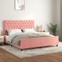 Estructura de cama con cabecero de terciopelo rosa 160x200 cm de vidaXL, Camas y somieres - Ref: Foro24-3125951, Precio: 241,...