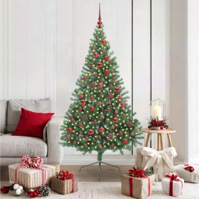 Árbol de Navidad Artificial Preiluminado Verde 180 cm PVC en Decoración Festiva y Estacional | Comprar online en Foru.es