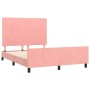 Estructura de cama con cabecero de terciopelo rosa 140x200 cm de vidaXL, Camas y somieres - Ref: Foro24-3125640, Precio: 236,...