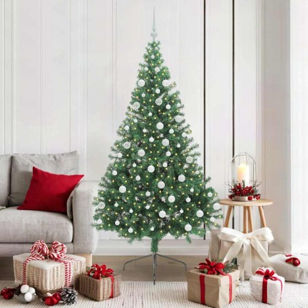 Árbol de Navidad Artificial Preiluminado Verde 180 cm PVC en Decoración Festiva y Estacional | Comprar online en Foru.es