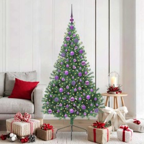 Árbol de Navidad Artificial Preiluminado Verde 180 cm PVC en Decoración Festiva y Estacional | Comprar online en Foru.es