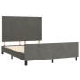 Estructura cama con cabecero terciopelo gris oscuro 140x200 cm de vidaXL, Camas y somieres - Ref: Foro24-3125636, Precio: 218...