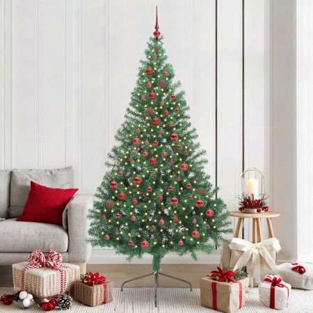 Árbol de Navidad Artificial Preiluminado Verde 210 cm PVC en Decoración Festiva y Estacional | Comprar online en Foru.es