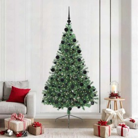 Árbol de Navidad Artificial Preiluminado Verde 210 cm PVC en Decoración Festiva y Estacional | Comprar online en Foru.es