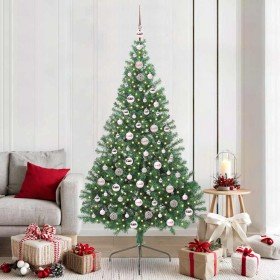 Árbol de Navidad Artificial Preiluminado Verde 210 cm PVC en Decoración Festiva y Estacional | Comprar online en Foru.es