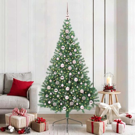 Árbol de Navidad Artificial Preiluminado Verde 210 cm PVC en Decoración Festiva y Estacional | Comprar online en Foru.es