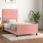 Estructura de cama con cabecero de terciopelo rosa 90x190 cm de vidaXL, Camas y somieres - Ref: Foro24-3125854, Precio: 159,2...