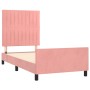 Estructura de cama con cabecero de terciopelo rosa 90x190 cm de vidaXL, Camas y somieres - Ref: Foro24-3125854, Precio: 159,2...