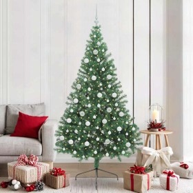 Árbol de Navidad Artificial Preiluminado Verde 210 cm PVC en Decoración Festiva y Estacional | Comprar online en Foru.es