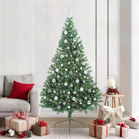 Árbol de Navidad Artificial Preiluminado Verde 210 cm PVC en Decoración Festiva y Estacional | Comprar online en Foru.es