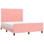 Estructura de cama con cabecero de terciopelo rosa 140x190 cm de vidaXL, Camas y somieres - Ref: Foro24-3125634, Precio: 221,...