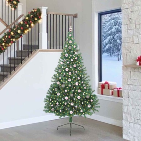 Árbol de Navidad Artificial Preiluminado Verde 240 cm PVC en Decoración Festiva y Estacional | Comprar online en Foru.es