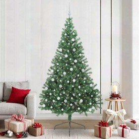 Árbol de Navidad Artificial Preiluminado Verde 240 cm PVC en Decoración Festiva y Estacional | Comprar online en Foru.es