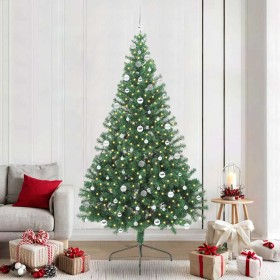 Árbol de Navidad Artificial Preiluminado Verde 240 cm PVC en Decoración Festiva y Estacional | Comprar online en Foru.es