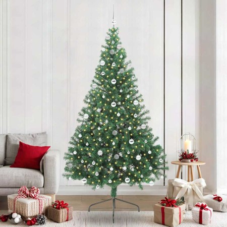 Árbol de Navidad Artificial Preiluminado Verde 240 cm PVC en Decoración Festiva y Estacional | Comprar online en Foru.es