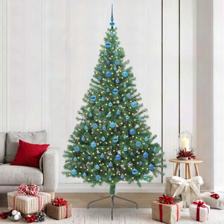 Árbol de Navidad Artificial Preiluminado Verde 240 cm PVC en Decoración Festiva y Estacional | Comprar online en Foru.es