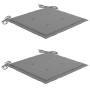 Sillas de jardín 2 unidades con cojines gris madera de teca en Sillas de jardín | Comprar online en Foru.es