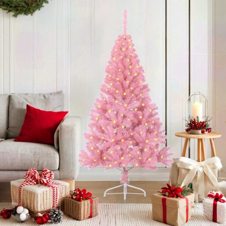 Árbol de Navidad Artificial Preiluminado Rosa 150 cm PVC en Decoración Festiva y Estacional | Comprar online en Foru.es