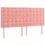 Estructura de cama con cabecero de terciopelo rosa 200x200 cm de vidaXL, Camas y somieres - Ref: Foro24-3126024, Precio: 228,...