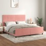 Estructura de cama con cabecero de terciopelo rosa 180x200 cm de vidaXL, Camas y somieres - Ref: Foro24-3125896, Precio: 211,...