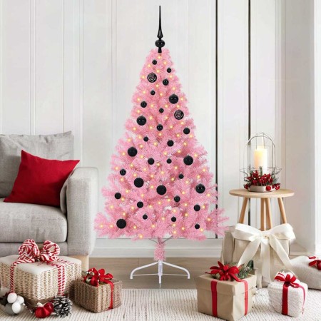 Árbol de Navidad Artificial Preiluminado Rosa 150 cm PVC en Decoración Festiva y Estacional | Comprar online en Foru.es