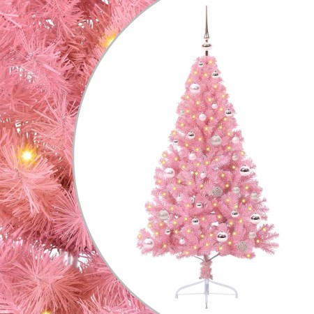 Árbol de Navidad Artificial Preiluminado Rosa 150 cm PVC en Decoración Festiva y Estacional | Comprar online en Foru.es