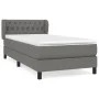Boxspringbett mit dunkelgrauer Stoffmatratze 100x200 cm von vidaXL, Betten und Lattenroste - Ref: Foro24-3126462, Preis: 329,...