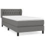 Cama box spring con colchón tela gris oscuro 100x200 cm de vidaXL, Camas y somieres - Ref: Foro24-3126462, Precio: 336,33 €, ...