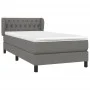 Boxspringbett mit dunkelgrauer Stoffmatratze 100x200 cm von vidaXL, Betten und Lattenroste - Ref: Foro24-3126462, Preis: 329,...