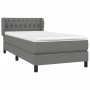 Cama box spring con colchón tela gris oscuro 100x200 cm de vidaXL, Camas y somieres - Ref: Foro24-3126462, Precio: 336,33 €, ...