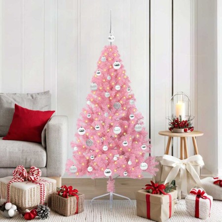 Árbol de Navidad Artificial Preiluminado Rosa 150 cm PVC en Decoración Festiva y Estacional | Comprar online en Foru.es