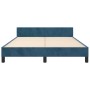 Estructura cama con cabecero terciopelo azul oscuro 140x190 cm de vidaXL, Camas y somieres - Ref: Foro24-3125633, Precio: 202...