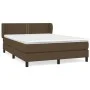 Cama box spring con colchón tela marrón oscuro 140x200 cm de vidaXL, Camas y somieres - Ref: Foro24-3126168, Precio: 414,26 €...