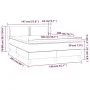 Cama box spring con colchón tela marrón oscuro 140x200 cm de vidaXL, Camas y somieres - Ref: Foro24-3126168, Precio: 414,26 €...
