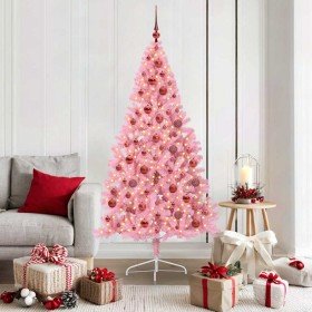 Árbol de Navidad Artificial Preiluminado Rosa 180 cm PVC en Decoración Festiva y Estacional | Comprar online en Foru.es