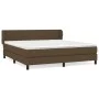 Cama box spring con colchón tela marrón oscuro 180x200 cm de vidaXL, Camas y somieres - Ref: Foro24-3126264, Precio: 543,63 €...