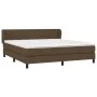 Cama box spring con colchón tela marrón oscuro 180x200 cm de vidaXL, Camas y somieres - Ref: Foro24-3126264, Precio: 543,63 €...