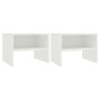 Mesitas de noche 2 uds madera contrachapada blanco 40x30x30 cm de vidaXL, Mesitas de noche - Ref: Foro24-800064, Precio: 35,1...