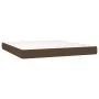 Cama box spring con colchón tela marrón oscuro 180x200 cm de vidaXL, Camas y somieres - Ref: Foro24-3126264, Precio: 543,63 €...