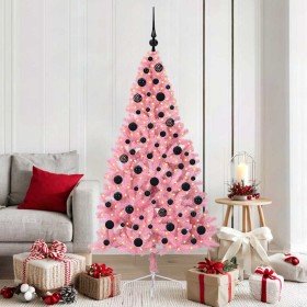 Árbol de Navidad Artificial Preiluminado Rosa 180 cm PVC en Decoración Festiva y Estacional | Comprar online en Foru.es