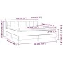 Cama box spring con colchón tela marrón oscuro 180x200 cm de vidaXL, Camas y somieres - Ref: Foro24-3126264, Precio: 543,63 €...