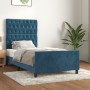Estructura cama con cabecero terciopelo azul oscuro 90x190 cm de vidaXL, Camas y somieres - Ref: Foro24-3125914, Precio: 177,...