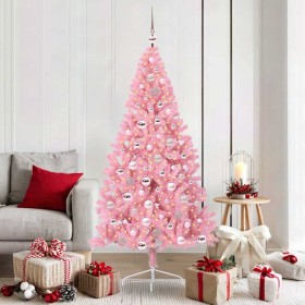 Árbol de Navidad Artificial Preiluminado Rosa 180 cm PVC en Decoración Festiva y Estacional | Comprar online en Foru.es