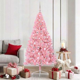 Árbol de Navidad Artificial Preiluminado Rosa 180 cm PVC en Decoración Festiva y Estacional | Comprar online en Foru.es