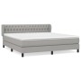 Cama box spring con colchón tela gris claro 180x200 cm de vidaXL, Camas y somieres - Ref: Foro24-3126501, Precio: 544,85 €, D...