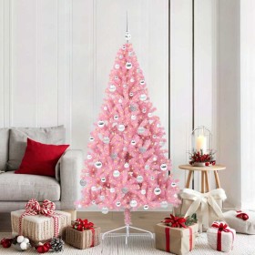 Árbol de Navidad Artificial Preiluminado Rosa 180 cm PVC en Decoración Festiva y Estacional | Comprar online en Foru.es