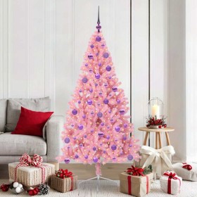 Árbol de Navidad Artificial Preiluminado Rosa 180 cm PVC en Decoración Festiva y Estacional | Comprar online en Foru.es