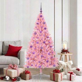 Árbol de Navidad Artificial Preiluminado Rosa 180 cm PVC en Decoración Festiva y Estacional | Comprar online en Foru.es